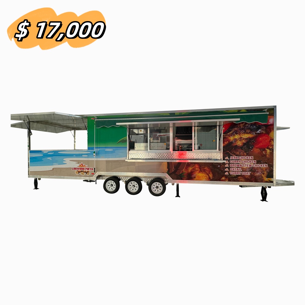 8m (26ft) Square Shape Food Trailer With Porch